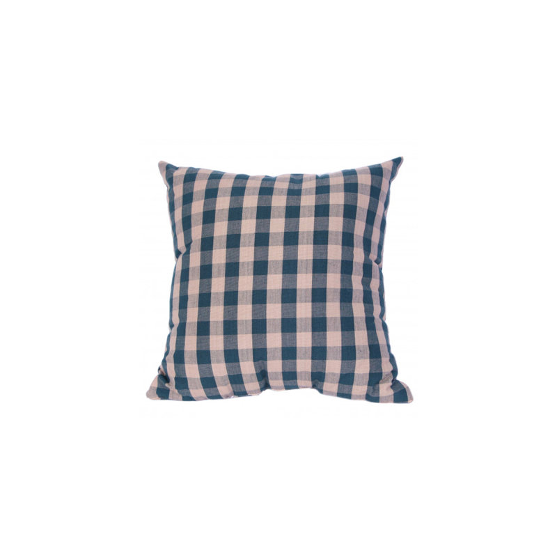 Housse et insert de coussin à carreaux Check, Pas de bourre, Vert
