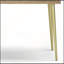 Console Spartan en bois de manguier massif avec deux tiroirs et quatre pieds en métal, 15 x 48 x 32 pouces.
