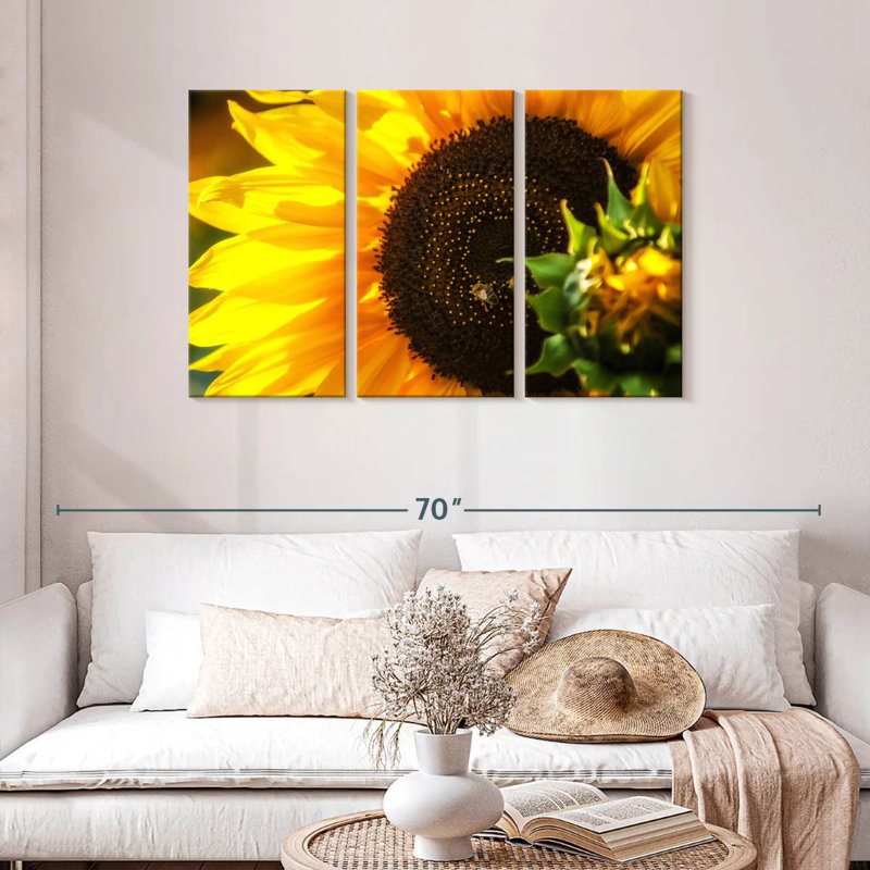 Harnek magnifique tournesol, H 28 po x l 45 po