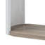 Table contemporaine avec finition brillante et tablette de rangement ovale moderne