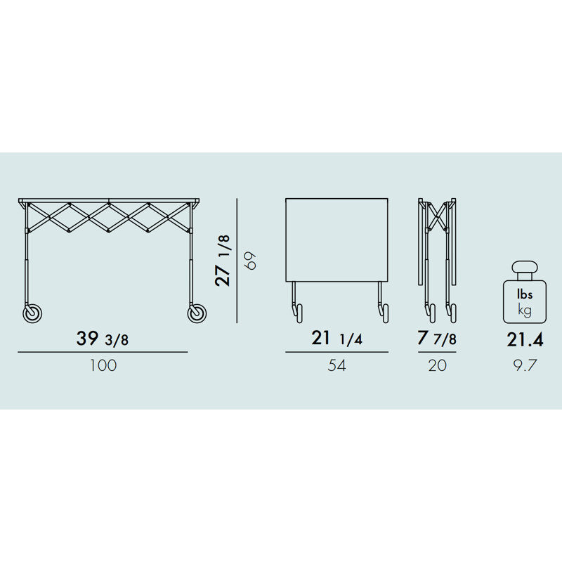 Battista Trolley, Matte White