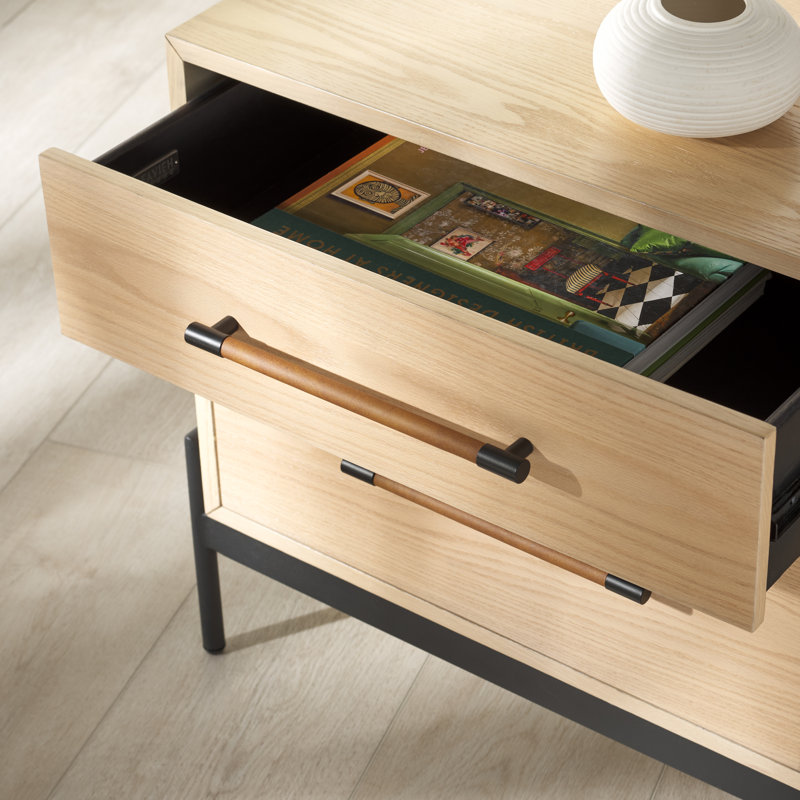 Chandri 2 - Drawer Nightstand, Oak/Black