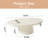 Hillsborough Single Oval Coffee Table Cream White Center Table for Living Room