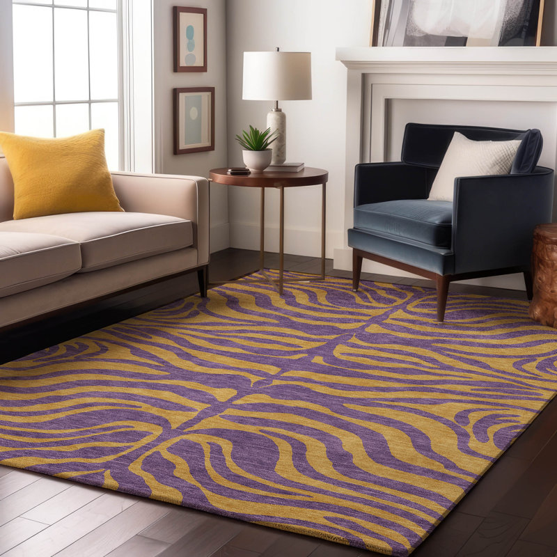 Tapis Corum AMF1043 lavable à la machine de qualité supérieure, Rectangulaire 3 pi x 5 pi
