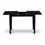 Cet ensemble de salle à manger 5 pièces comprend une table de salle à manger rectangulaire avec feuille papillon et 4 chaises Parson rembourrées en lin Shitake, noir-488442533-488442532-488338514