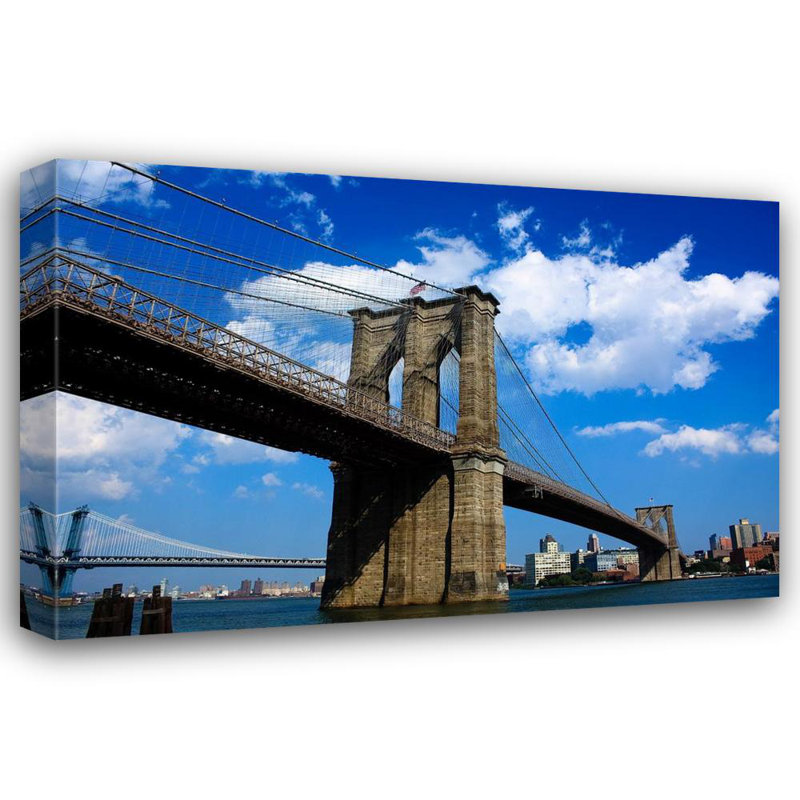 Pont de Brooklyn à New York, H 32 po x l 48 po