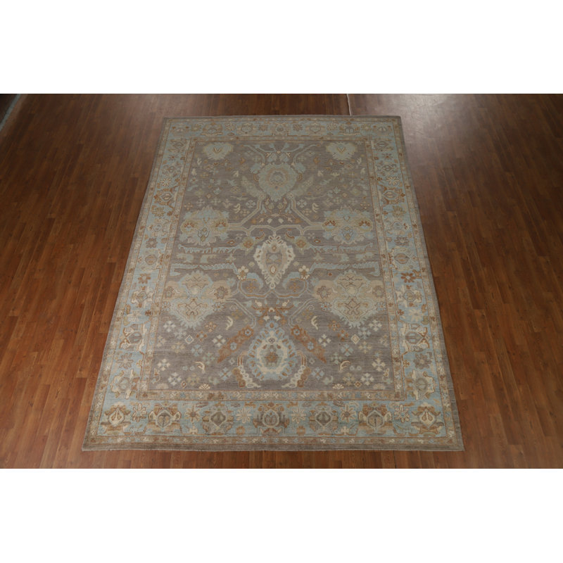 Vegetable Dye Oushak Turkish Area Rug 8x12