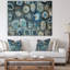 « inhabituel stone blue blue turquoise », impression sur toile en bleu-1612531487-1612531475