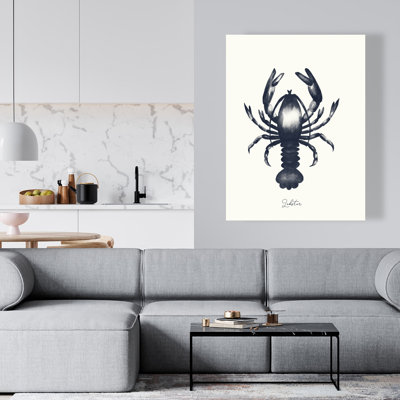 Blue Lobster - Blue Bathroom Canvas for Stylish Home Decor