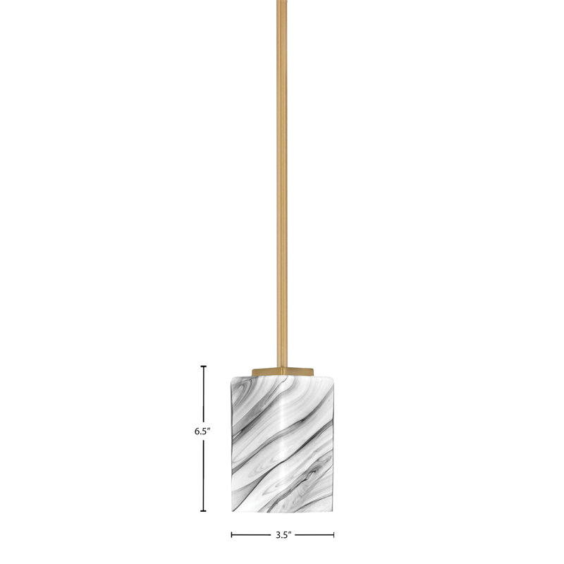 Mini-luminaire suspendu suspendu Franklin, Laiton