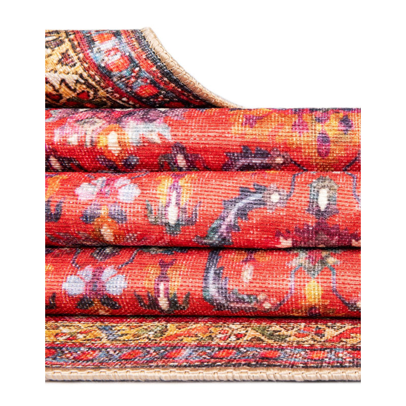 Tapis oriental rouge Ellizabeth, Rectangle de 5 pi x 8 pi