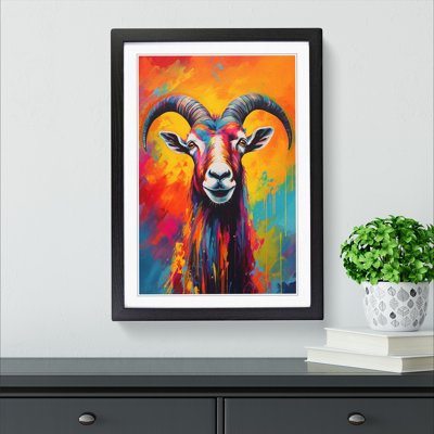 Goat Expressionism - Framed Print