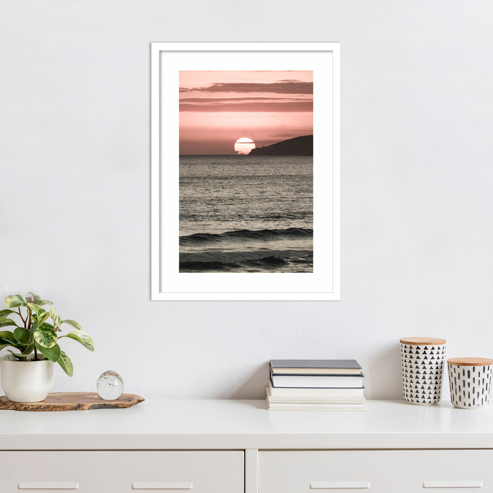 Daisey "Melting Skies" Print, White, 25" H x 19" W