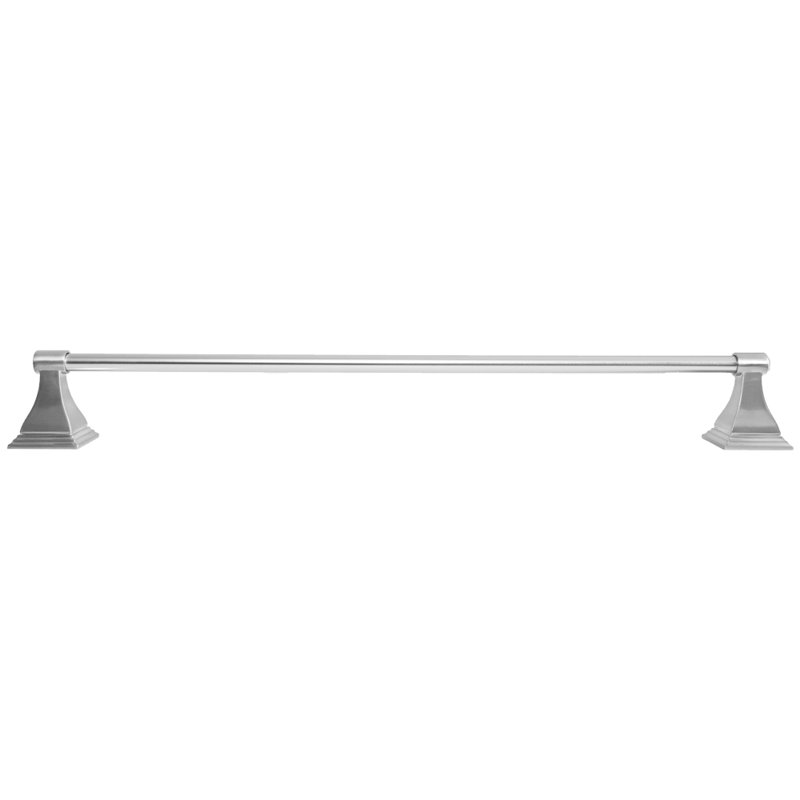 Barre à serviettes murale Leonard, Nickel satiné, H 2,36 po x l 24 po x P 3,21 po