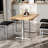 48"L x 30"W Solid Wood Commercial Tabletop w/Two 22" x 22" Dining Height T-Bases-185201525-185201528-185201530