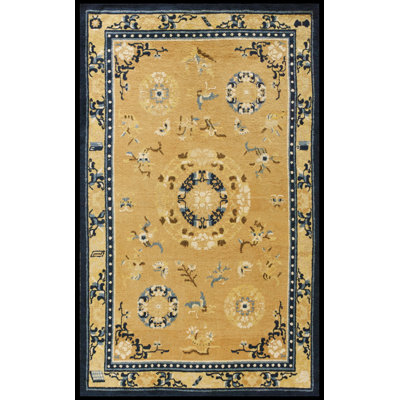 Antique Chinese - Ningxia Hallway Runner Wool Brown Rug