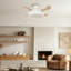 Ventilateur de plafond intérieur/extérieur 91 cm (36 po) à pales rétractables avec lumière et télécommande, ventilateur de plafond moderne Fandelier, technologie de conception brevetée, pales plus robustes et plus épaisses, résistant à l'humidité, blanc-1744842598