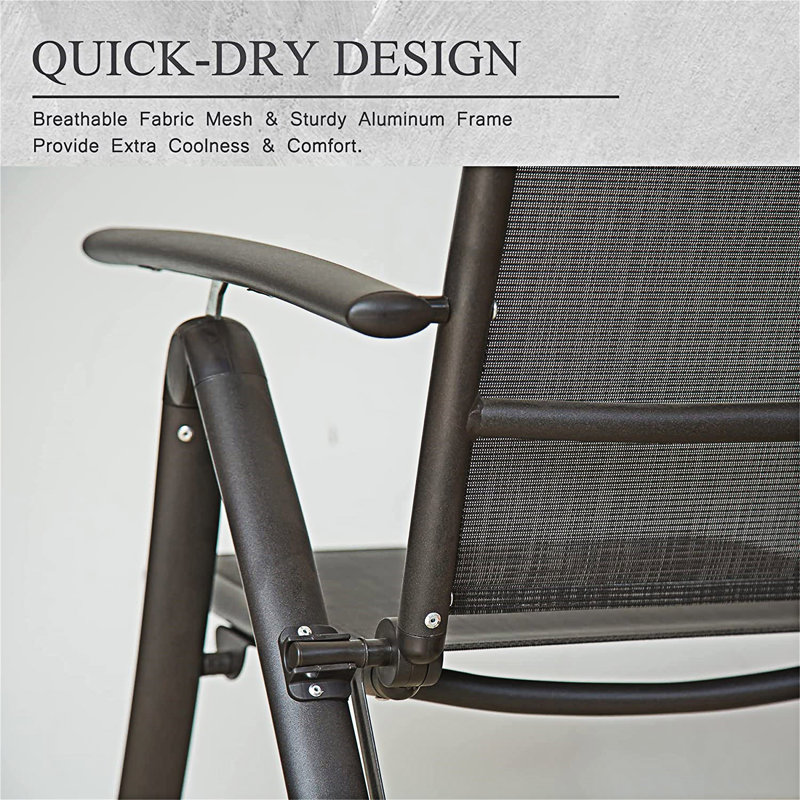 Ensemble de 2 chaises de patio pliantes