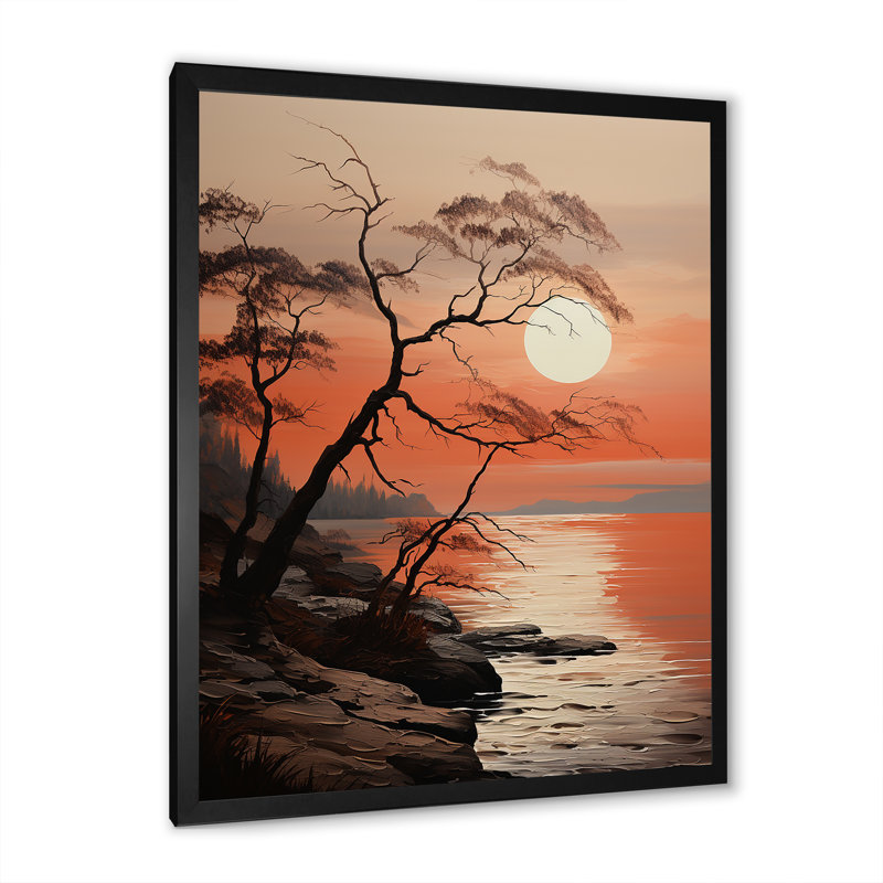 Tenleytown Bold Sunrise Horizon III - impression, H 20 po x l 12 po x P 1 po, Cadre photo noir