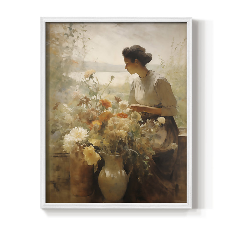 Reproduction encadrée WOMEN Series CDXVI - bois massif, H 11 po x l 9 po, Blanc