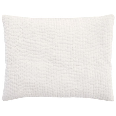 Viola Velvet Dove White Quilted Sham