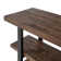 Console média de 48 po avec structure en bois massif et en métal et deux tablettes de style industriel rustique Rundell