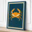 Golden Crab Geometric - Wrapped Canvas-1726254274-1726254300