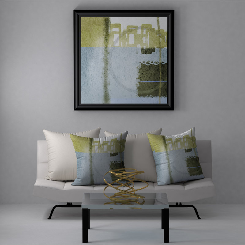 Abstract Throw Pillow, 18" H x 18" W