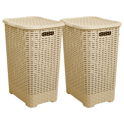 Panier à linge en osier