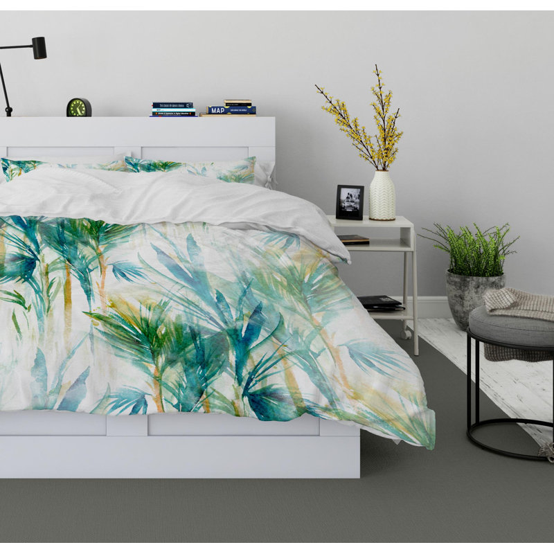 Tropical Twill Duvet Cover, King Duvet Cover + 2 Pillow Cases
