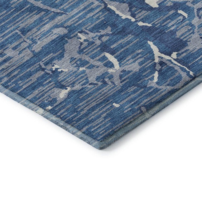 Premium Machine Washable Cortes AMF1046 Striped Rug, Rectangle 5' x 7'6"