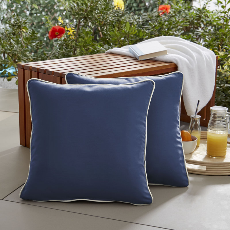 Collier Outdoor Reversible Throw Pillow, 16" H x 16" W x 6" D