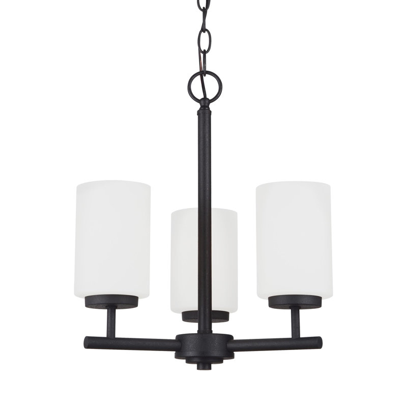 Oslo Three Light Chandelier from Generation Lighting , No, Midnight Black