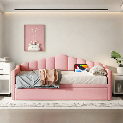 Upholstered Daybed With Trundle And Usb