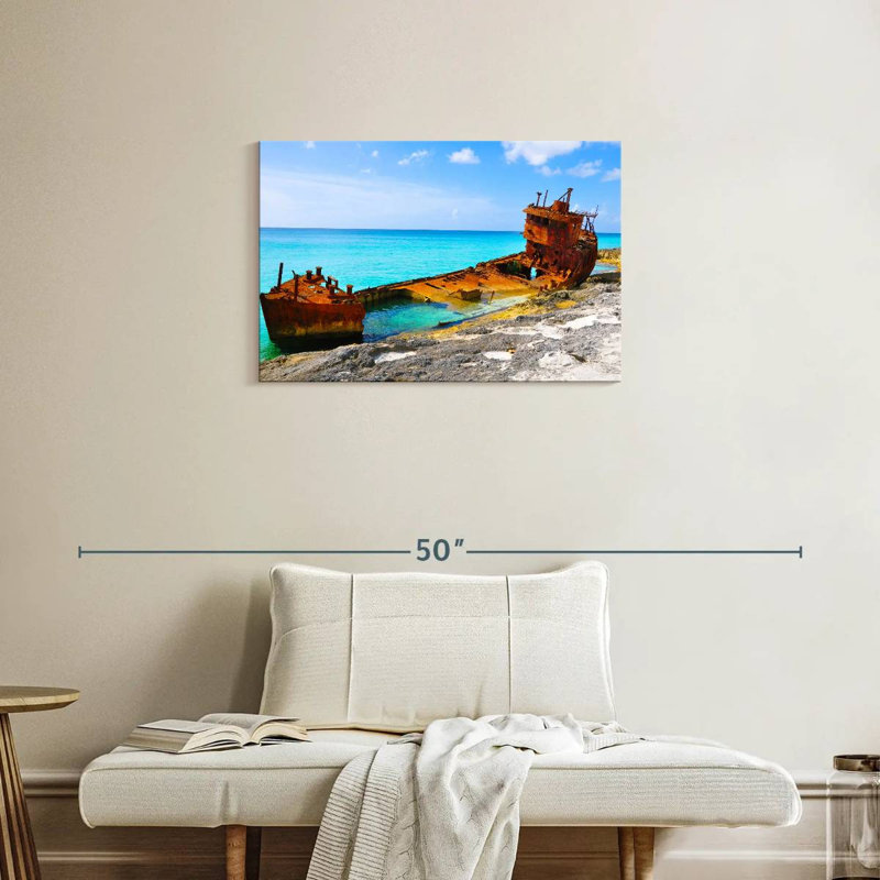 Rorry Bimini Beach Shipwreck, 20" H x 30" W