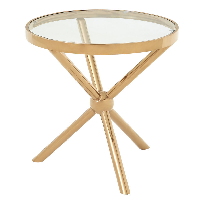 Nicolai Glass Top End Table