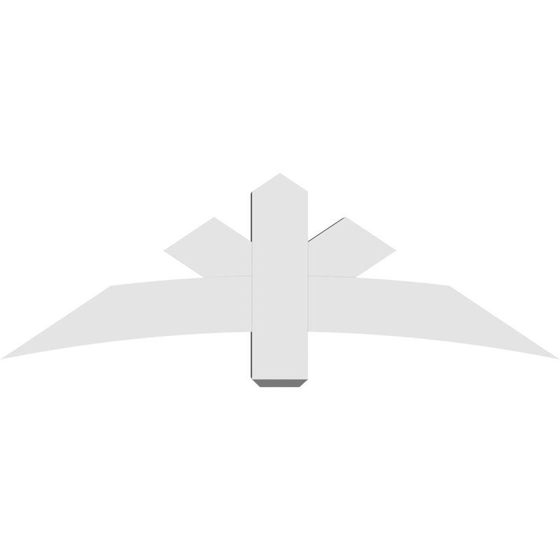 Support de pignon Alberta Alberta, H 20 po x l 60 po (pas: 8/12), P 6 po x F 6 po, PVC