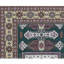 Kazak Wool Oriental Area Rug in Green/Maroon/Brown/White-106958325
