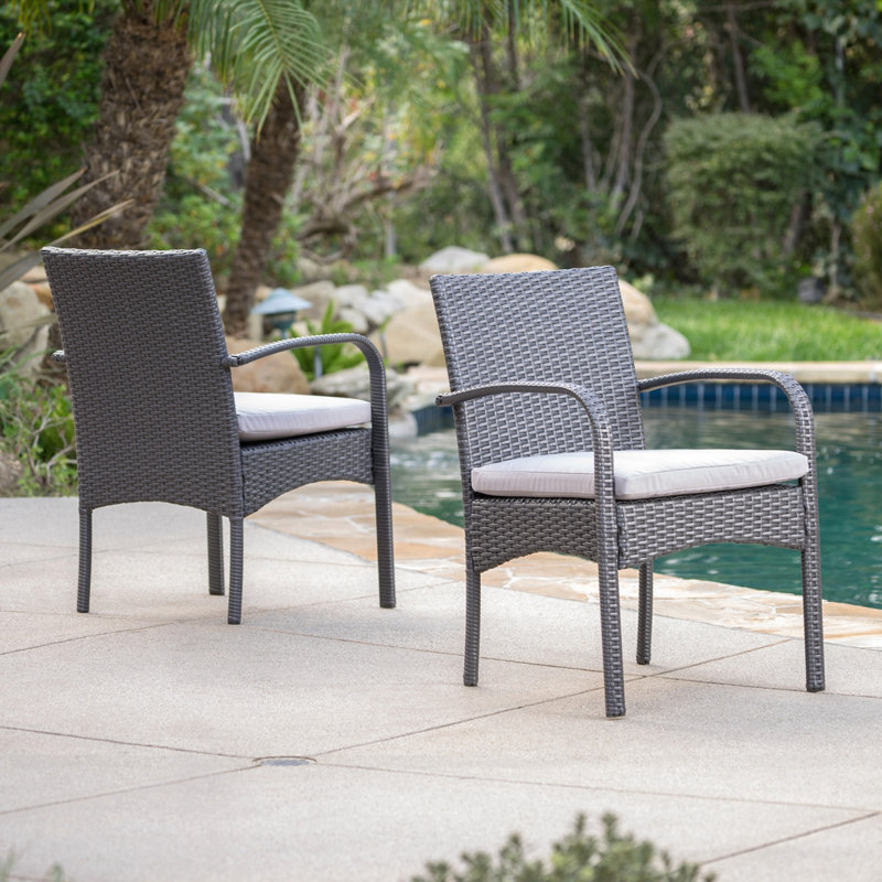 Cordoba KD PE wicker Dining Chair, Gray