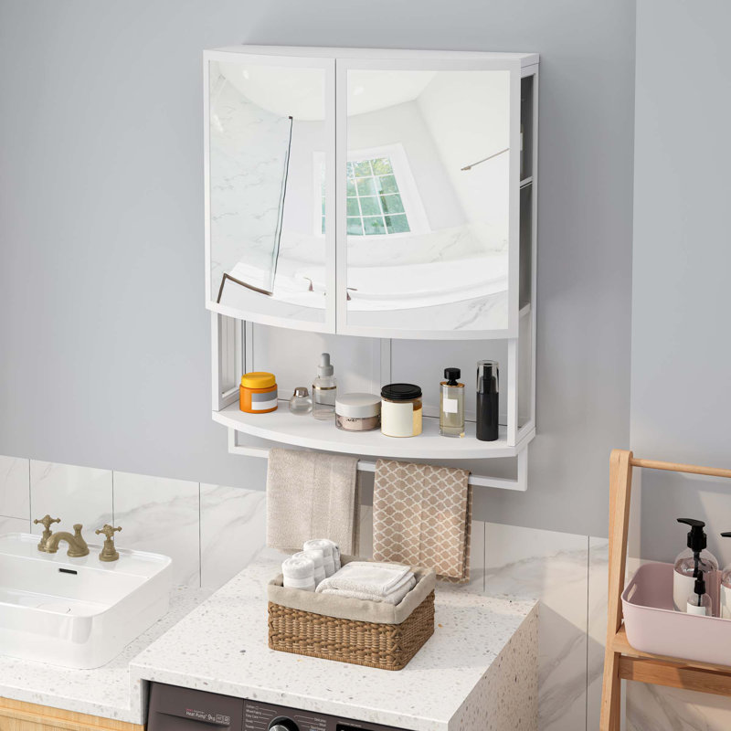 Armoire de salle de bain 23,62 po, Blanc