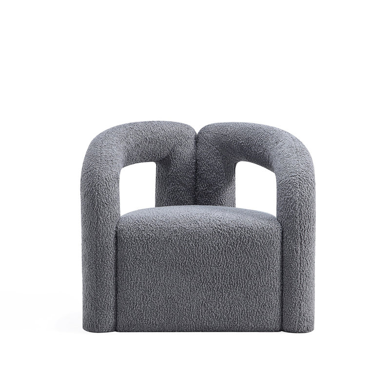 Méridienne Darian Boucle en gris, Gris