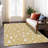 Machine Washable Indoor/Outdoor Christmas Tree Xhevrie Gold Rug-869189108