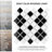Hudson Tangier Black and White Mimos 12-3/8" x 12-3/8" Porcelain Mosaic Floor and Wall Tile