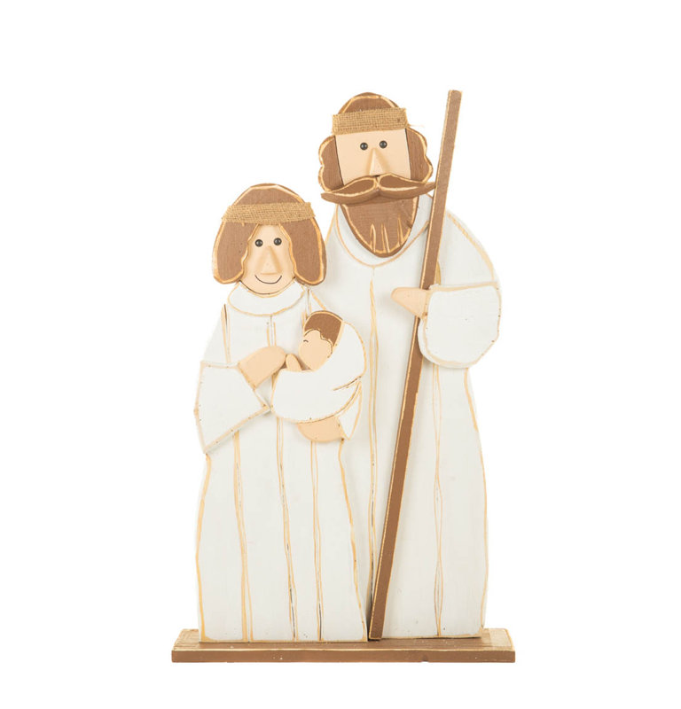 Crèche de Noël blanche