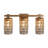 Lusteria 20 In. Modern Gold Bathroom 3-Light Wall Sconce