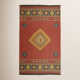 Mystica Handmade Wool Dark Red/Navy/Wheat Rug