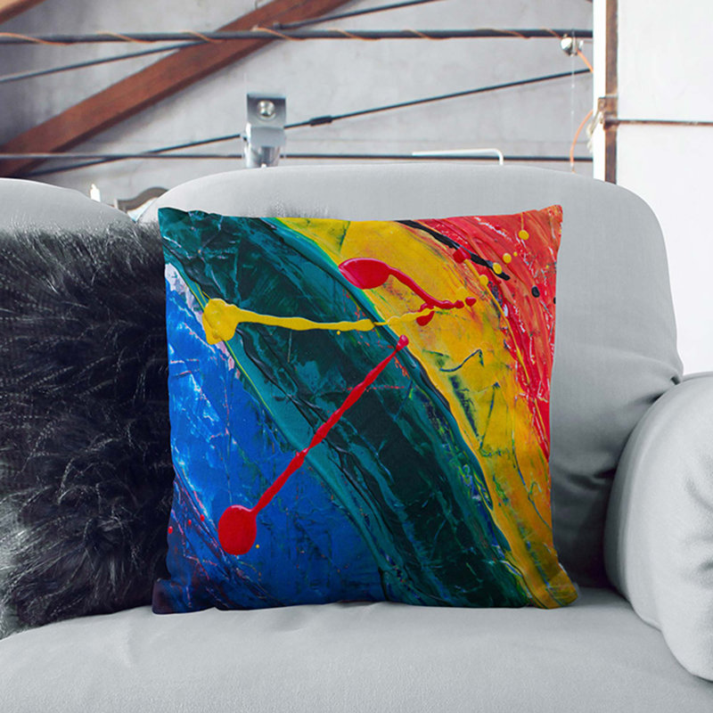 Abstract Square Throw Cushion, 40 x 40 cm