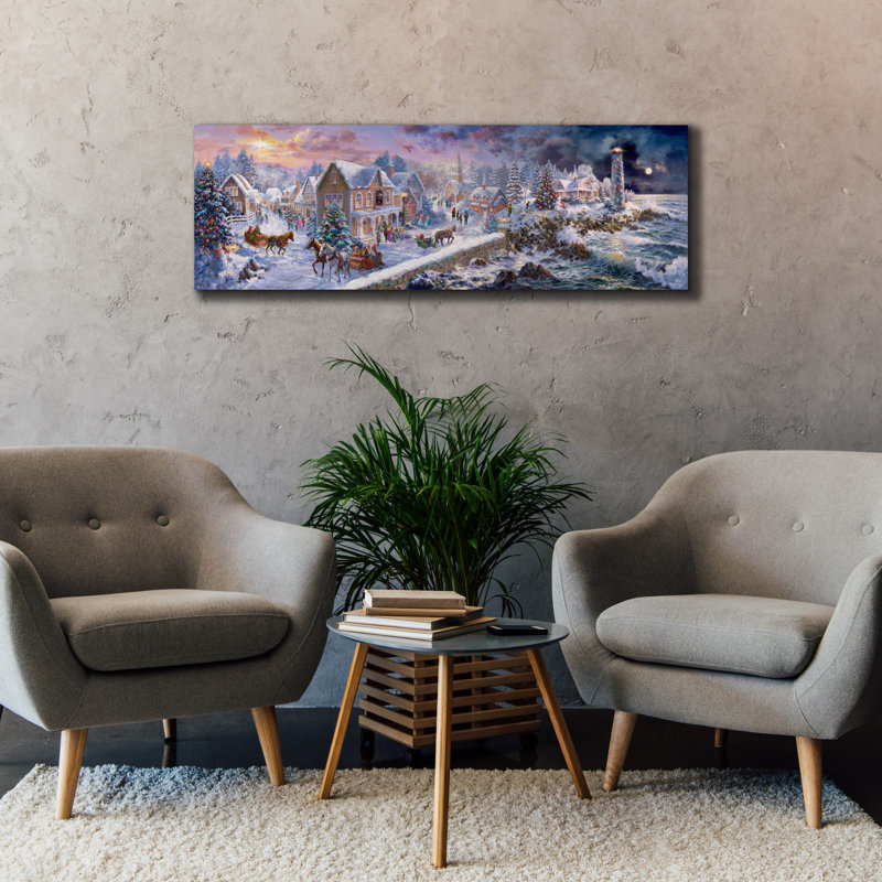  «Holiday At Seaside» par Nicky Boehme, art mural sur toile, 60 po x 20 po
