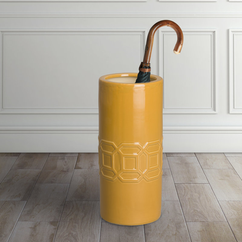 Vase de table intérieur / extérieur en céramique 19,5 po Axton Butterscotch