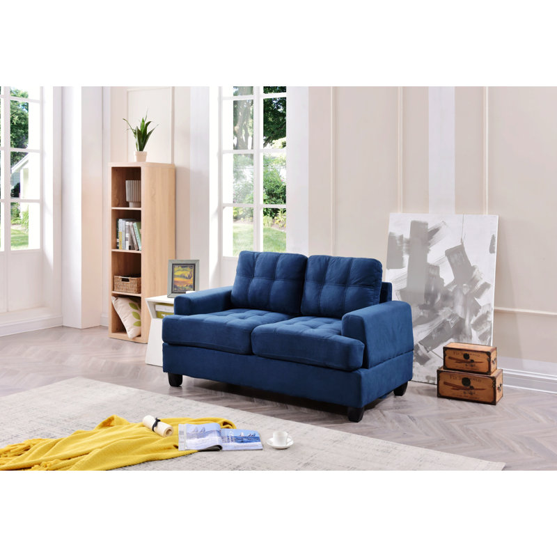 Causeuse 58 po Mccommon, Bleu marine